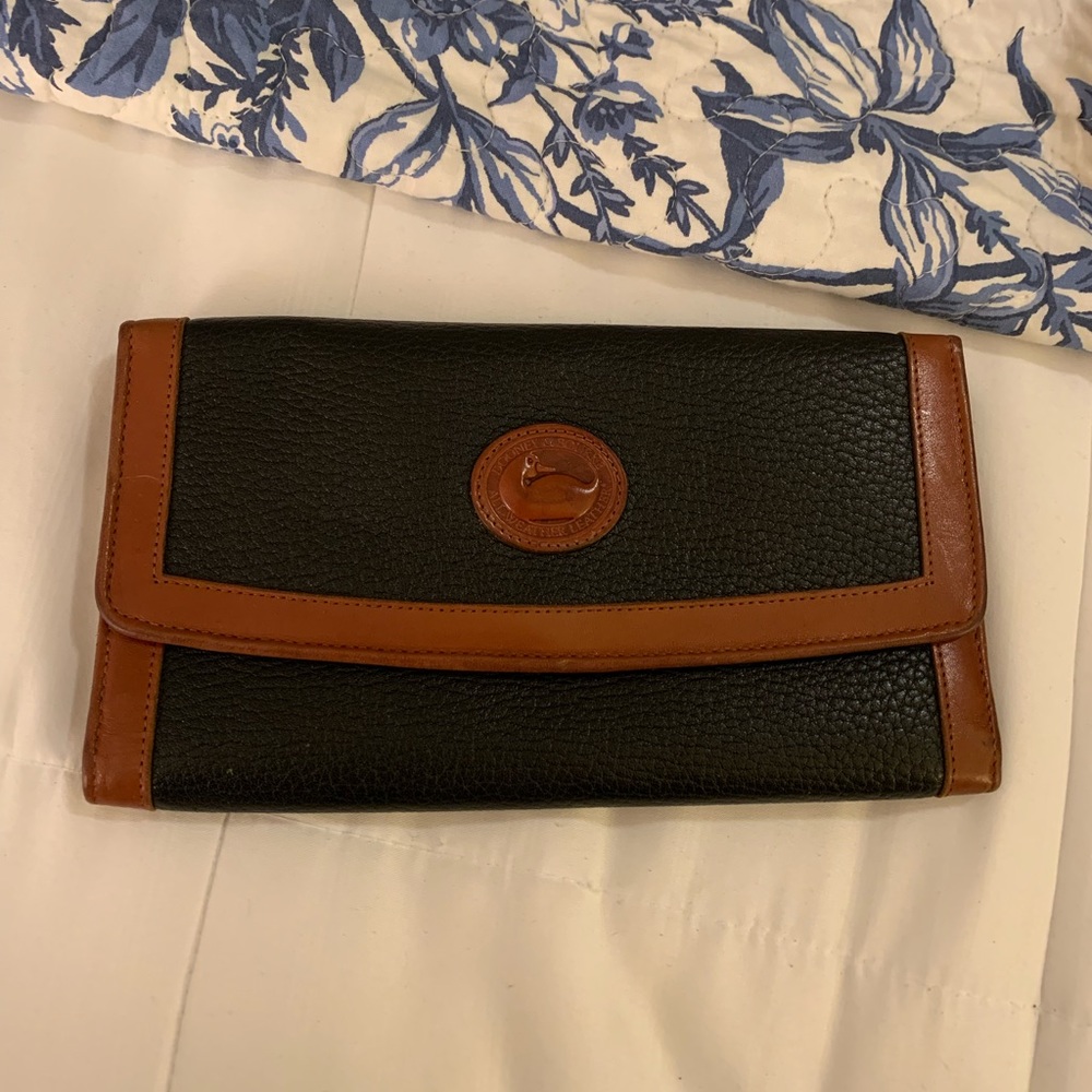 Dooney & Bourke Brown and Black Vintage Wallet
